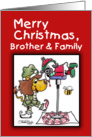 Christmas For Brother and family-Lion and Lamb-Making Candy Canes card