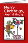 Christmas For Aunt and Uncle-Lion and Lamb-Making Candy Canes card