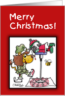Christmas -Lion and Lamb-Making Candy Canes card