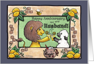 Happy Anniversary to my Husband-Lion and Lamb- Making Lemonade card