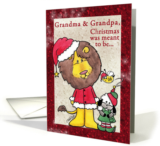 Merry Christmas for Grandma and Grandpa-Lion and Lamb-... (865522)