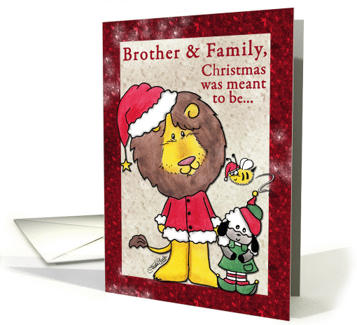 Merry Christmas for Brother and Family-Lion and Lamb-... (865525)