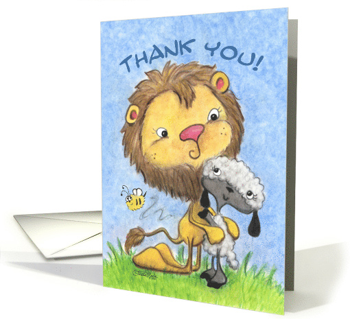 Thank You-Lion and Lamb Hugs card (942551)