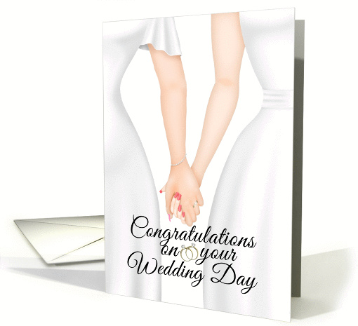 Wedding Day Lesbian Couple- Congratulations - Two Brides... (1129358)