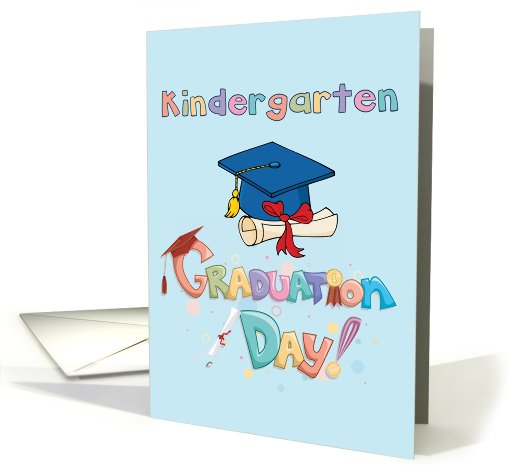 kindergarten graduation day cap and diploma card 924875