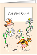 Get Well Humor - Lame Flowers card