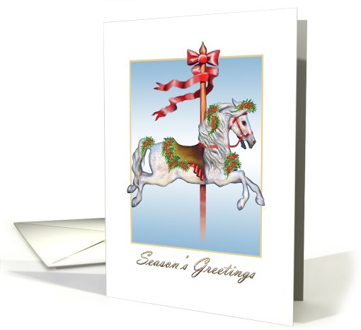 Carousel Horse -Season's Greetings - blank card (684056)