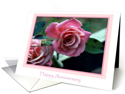 Pink Rose Anniversary card (691061)