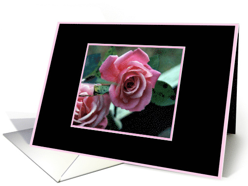 Pink Rose Blank card (698091)