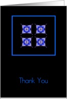 Contemporary Blue Thank You card