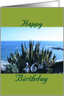 Birthday, 46th, Century plant poem, Ocean beach card