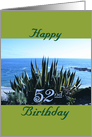 Birthday, 52nd, Century plant, poem, Ocean beach card