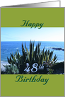 Birthday, 48th, Century plant, poem, Ocean beach card