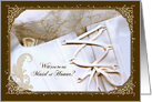 Wedding Request for Maid of Honor - Wedding Dress Closeup card