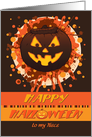Halloween Pumpkin for Niece, Grunge Funny Well-lit Cheers card