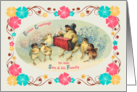 Easter for Son & Family Vintage Post Card Musical Chicks card