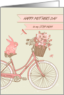 Mother’s Day for Step Mom Retro Bicycle with Flower Basket card