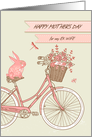 Mother’s Day for Ex Wife Retro Bicycle with Flower Basket card