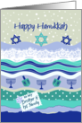 Hanukkah for Brother and Family, Menorah Dreidels Scrapbooking Look card