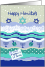 Hanukkah for Nephew & Family, Dreidels, Menorahs, Scrapbooking Look card