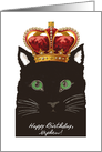 Birthday for Nephew, Cat wears Ornate Crown, Good to be King card