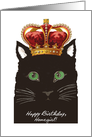 Birthday for Homegirl, Staring Cat wears Crown card