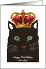 Birthday for Homeboy, Staring Cat wears Vintage Crown card
