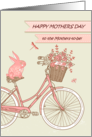 Mother’s Day for Mothers-to-be, Bicycle with Flower Basket card