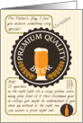 Father’s Day for Cousin Retro Quality Beer Label Funny Riddle Card