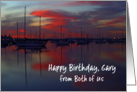 Birthday for Gary from Both of Us Sailboats at Sunset/Sunrise card