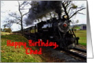 Birthday for Chad - Steam Train - Custom card