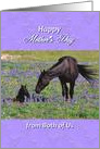 Mother’s Day from Both of Us Mare with Foal in Bluebonnets Pasture card