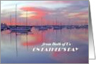 Father’s Day from Both - Sailboats at Sunrise card