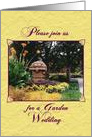 Garden Wedding Invitation Garden Photograph Heart Corners card