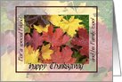 Thanksgiving, for Friend and his Family, fallen leaves card