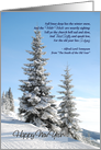 New Year, Snow on Conifers, Poem by Tennyson card