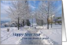 New Year’s, from our house to yours, fresh snow card