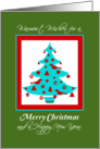 Christmas & New Year for Couple/ Both of You, Decorated Christmas Tree card