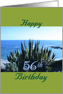 Birthday, 56th, Century plant, Poem card