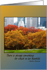 Thanksgiving Central Park in Autumn New York Dickens Quote card