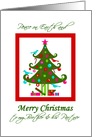 Peace on Earth, Merry Christmas, Decorated Tree, for Brother & Partner card