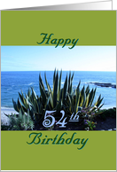 Birthday, 54th, Century plant, poem card