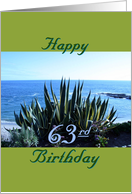Birthday, 63rd, Century plant, poem card