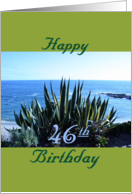 Birthday, 46th, Century plant poem, Ocean beach card
