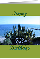 Birthday, 72nd, Century plant, poem, Ocean beach card
