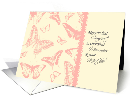 Sympathy card Loss of Mother Vintage Butterflies metaphor... (1279618)