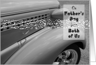 Father’s Day, from Both of Us, Hot Rod, humorous card