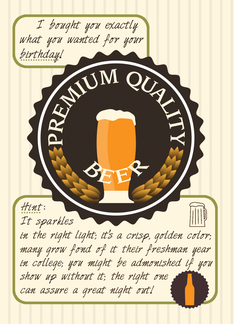 Birthday Beer card,...