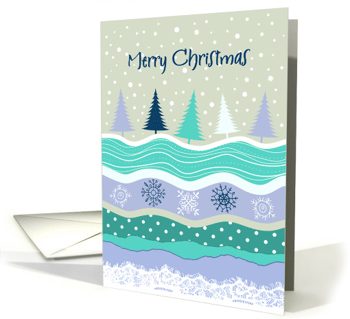Christmas Fir Trees Snowflakes, Torn Paper, Lace,... (1401682)