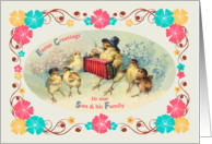 Easter for Son & Family Vintage Post Card Musical Chicks card